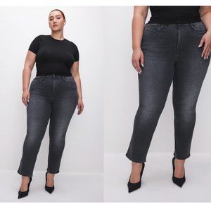 Good American Always Fits Good Legs Straight Jeans in Black Size: 14 -18